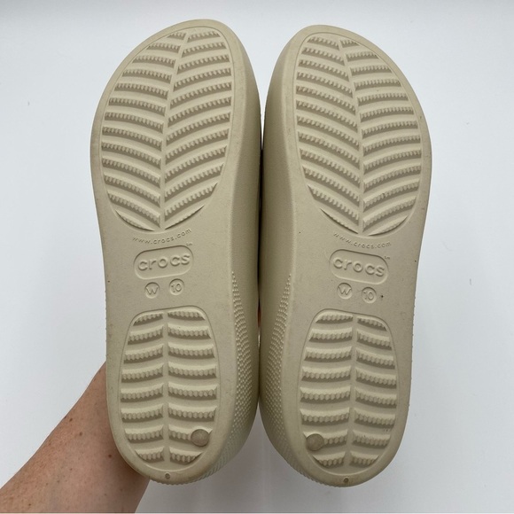 Crocs Iconic Comfort Classic Platform Slip On Open Toe Sandals Slides Size 10 - Picture 9 of 9